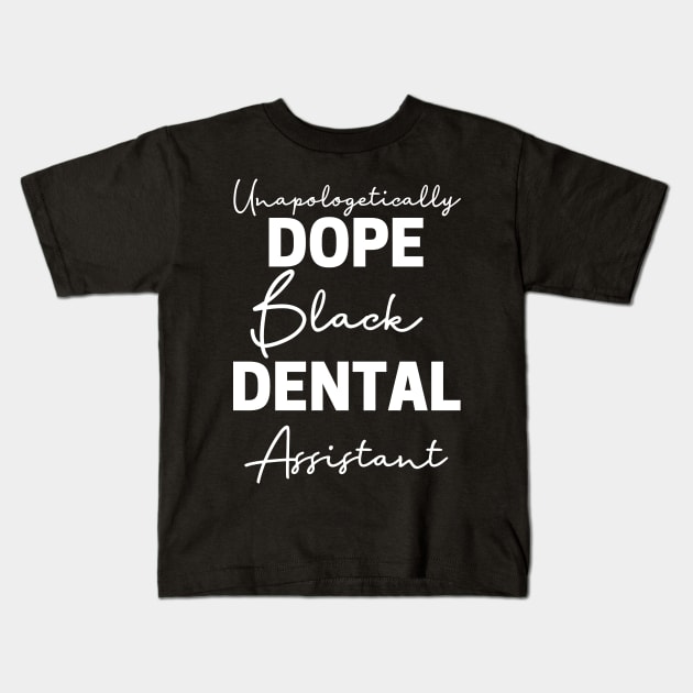 Black Dental Assistant Kids T-Shirt by Chey Creates Clothes